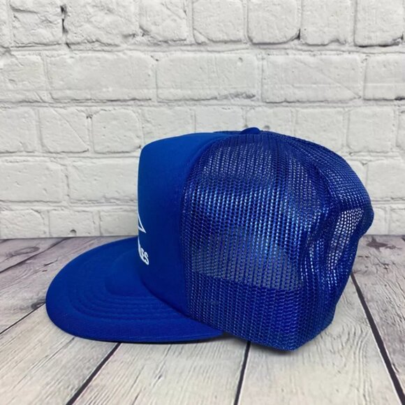 Vintage FLYGT Submersible Trucker Hat Mesh Cap Adjustable Snapback Blue - Picture 2 of 6